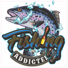 Nálepka Trout Fishing Addicted
