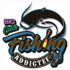 Nálepka CatFish Fishing Addicted